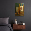 'Norman Catwell' By Lucia Heffernan Gold Metal Wall Art
