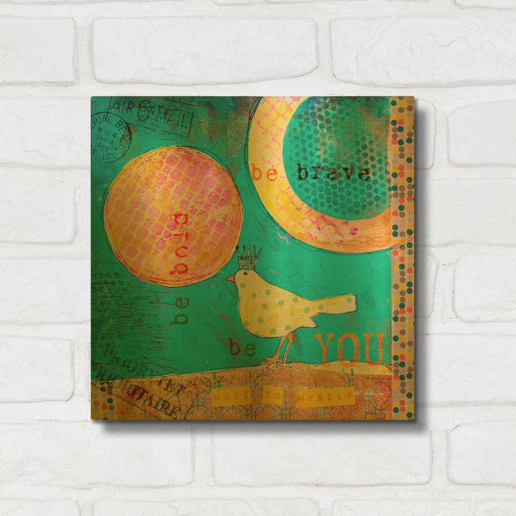 'Be Brave Be Bold' By Andrea Haase Gold Metal Wall Art