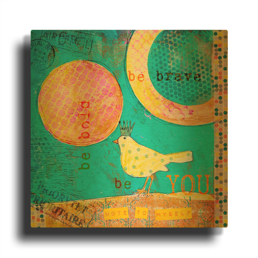 'Be Brave Be Bold' By Andrea Haase Gold Metal Wall Art
