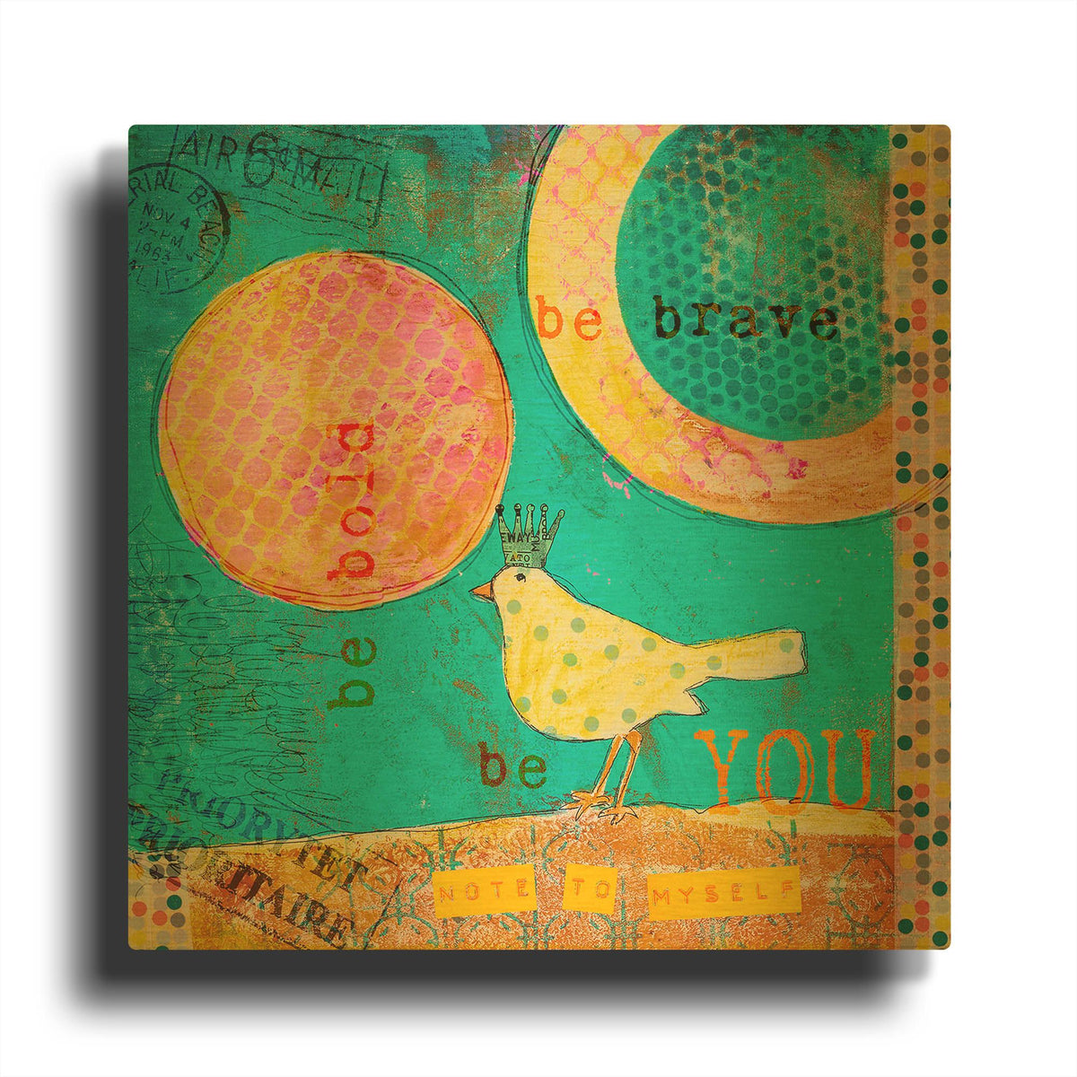 'Be Brave Be Bold' By Andrea Haase Gold Metal Wall Art