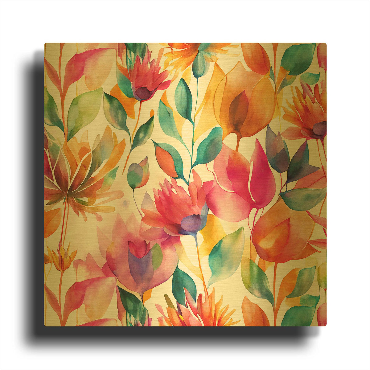 'Floral Passion' By Andrea Haase Gold Metal Wall Art