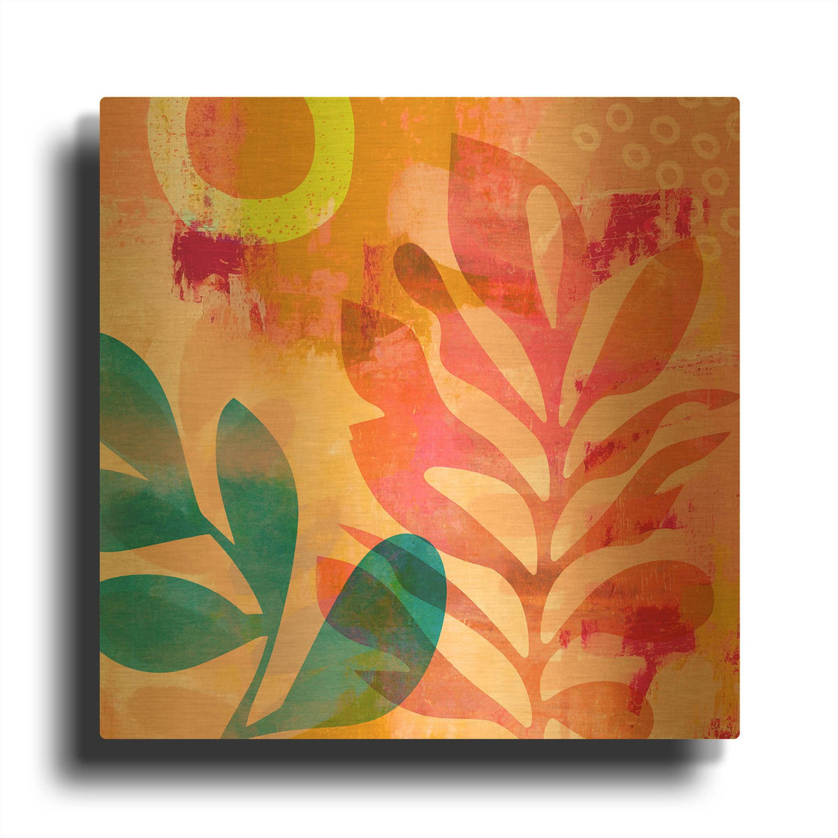 'Mid Century Summer Fun 2' By Andrea Haase Gold Metal Wall Art