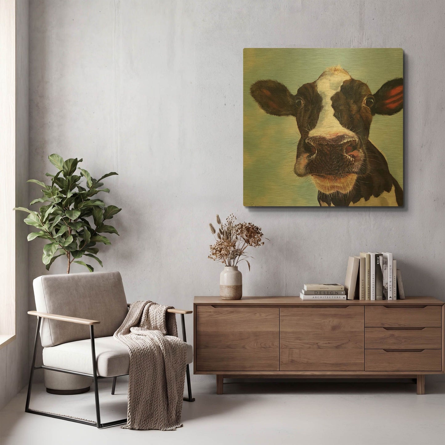 'Louise' By Lucia Heffernan Gold Metal Wall Art