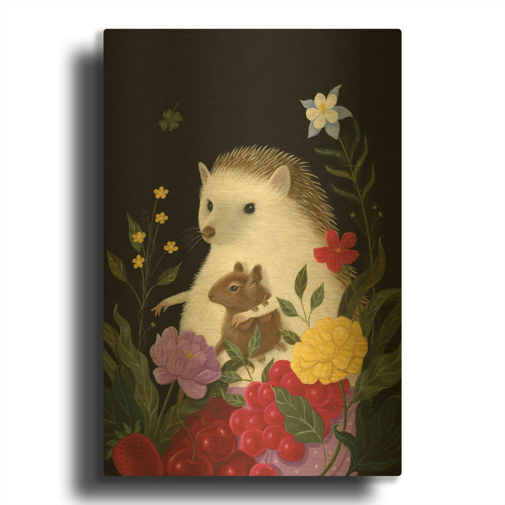 'Hazeland Zues' By Gina Matarazzo Gold Metal Wall Art
