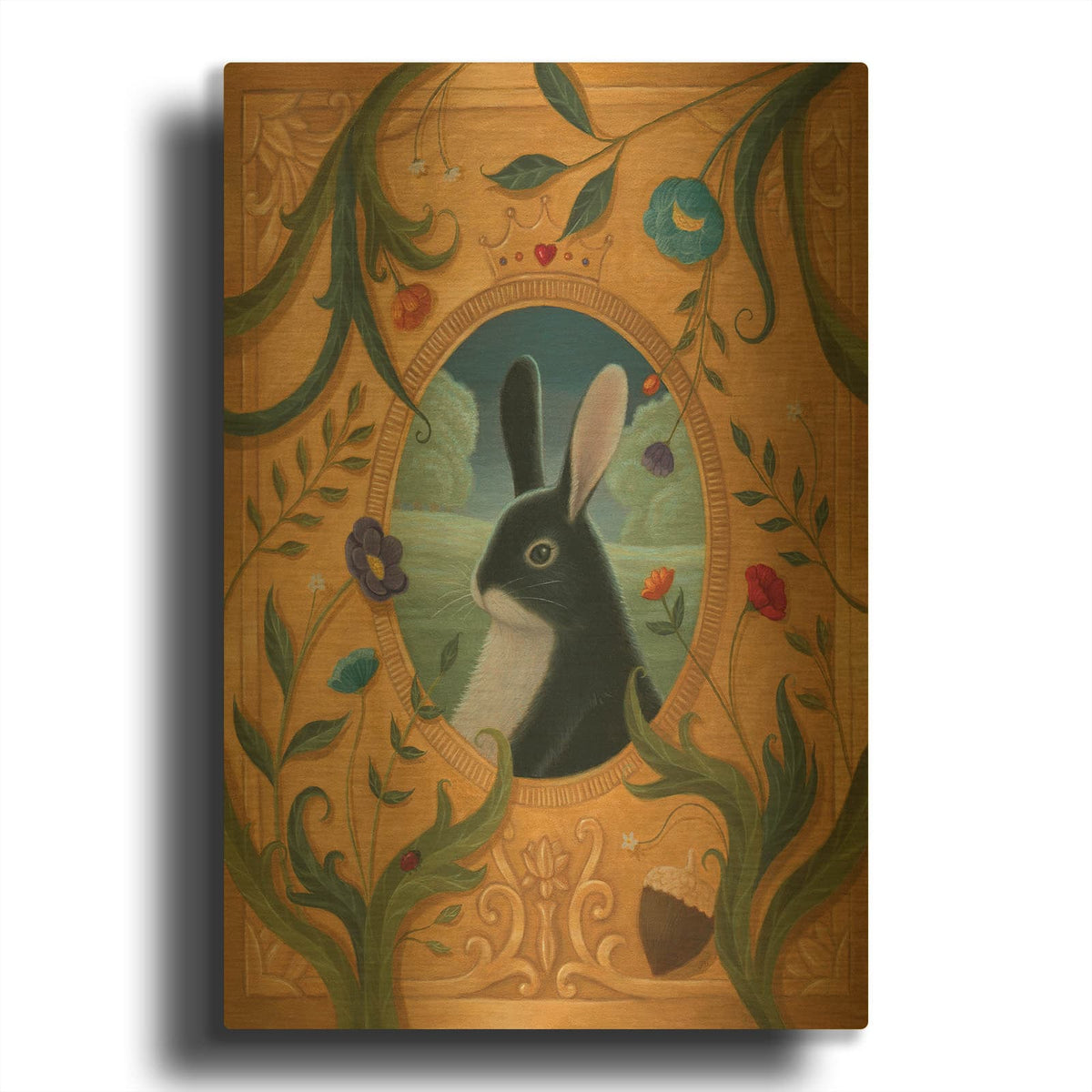 'The Littlest Gardener' By Gina Matarazzo Gold Metal Wall Art