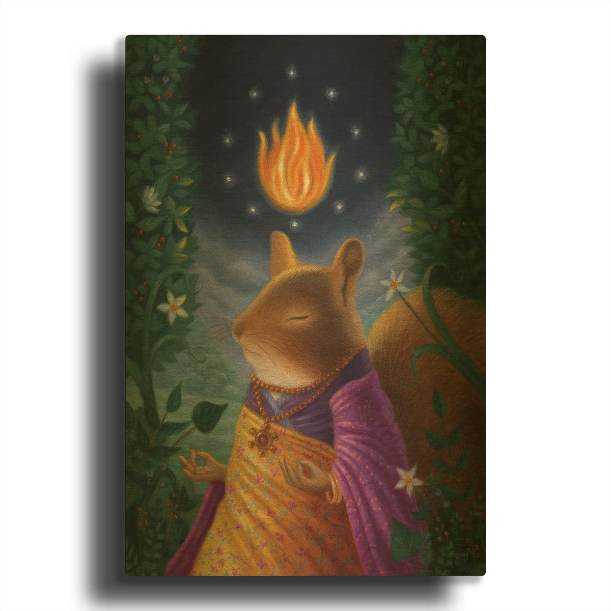 'The Mystic' By Gina Matarazzo Gold Metal Wall Art