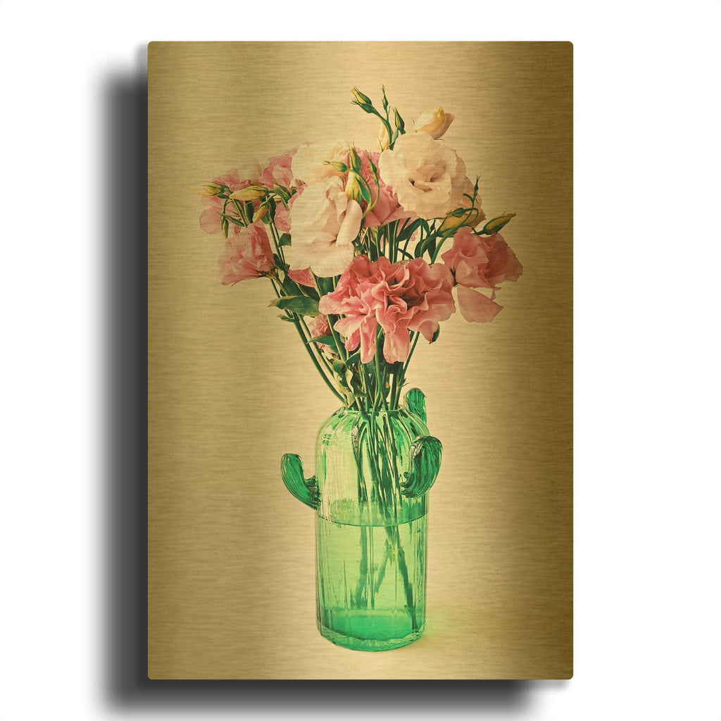 'Ethereal Lisianthus' By Incado Gold Metal Wall Art