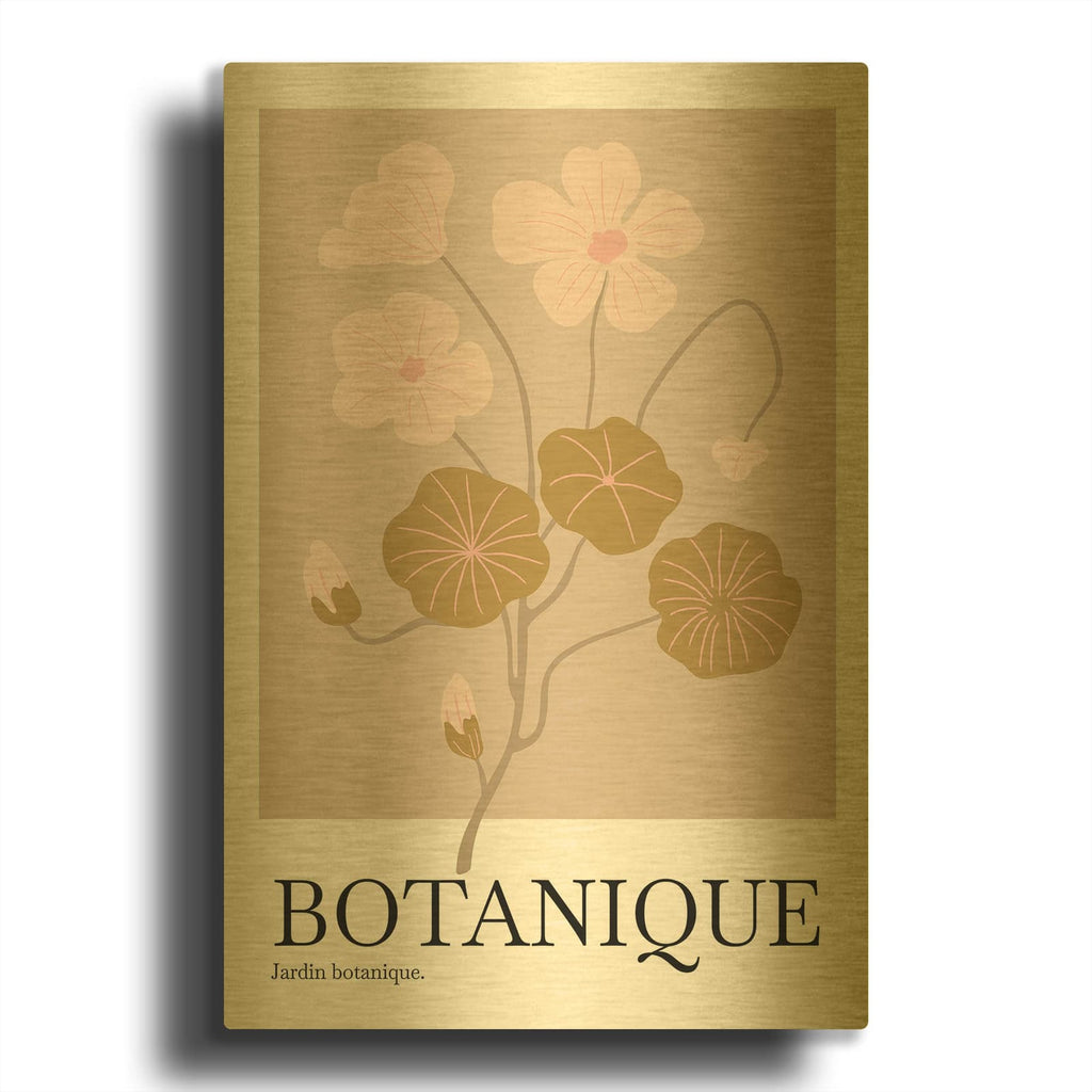 'Jardin Botanique 1' By Incado Gold Metal Wall Art