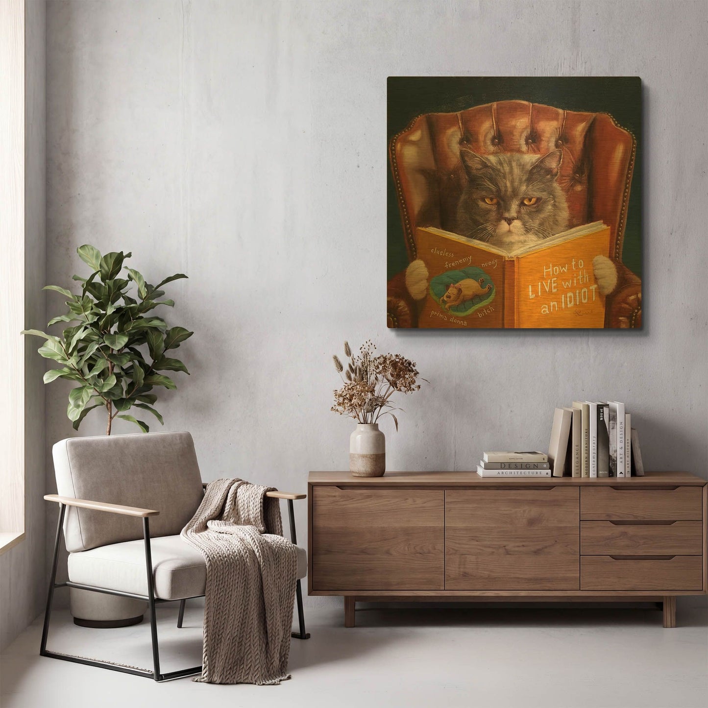 'Home Improvement' By Lucia Heffernan Gold Metal Wall Art