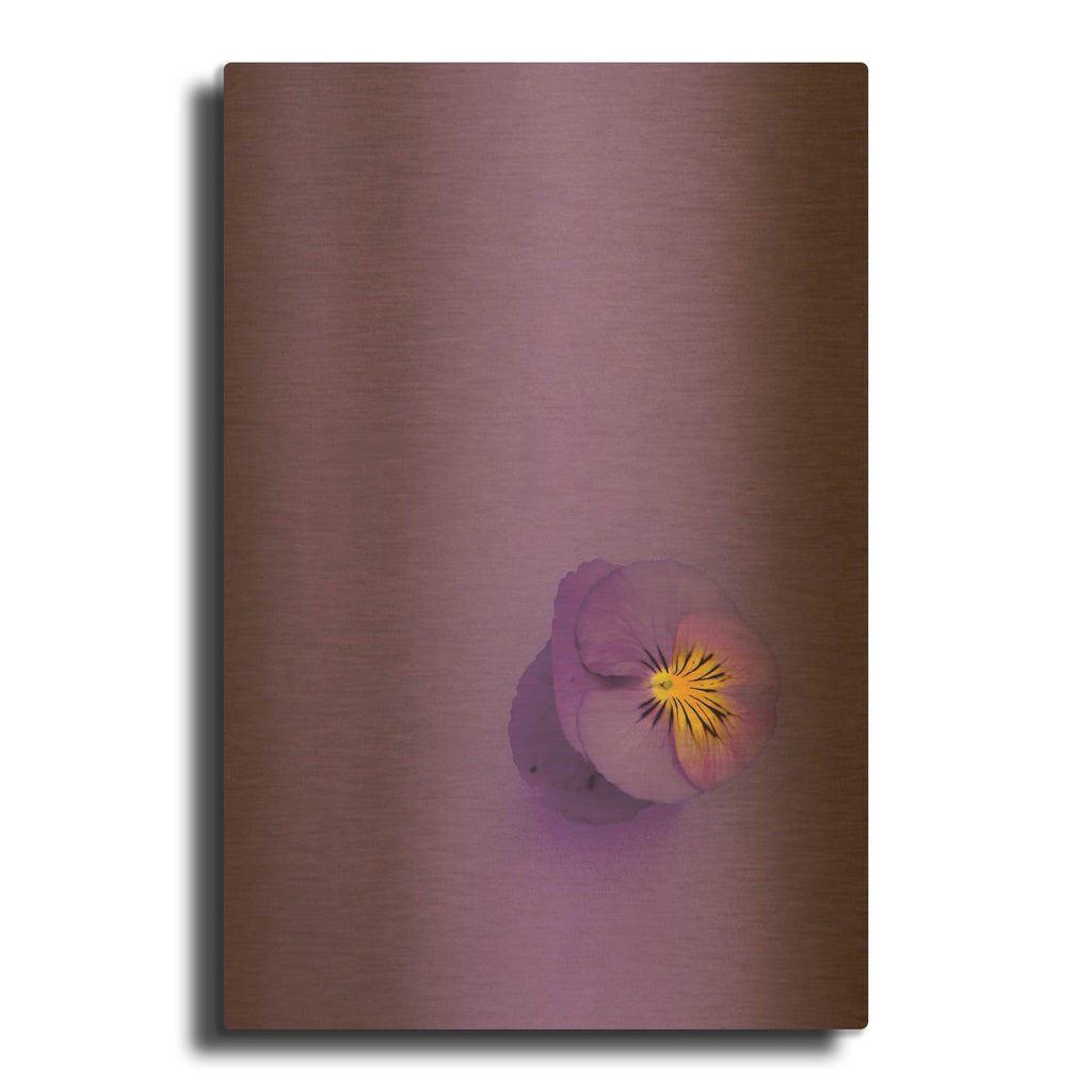 'Lavender Pansy' By Incado Gold Metal Wall Art