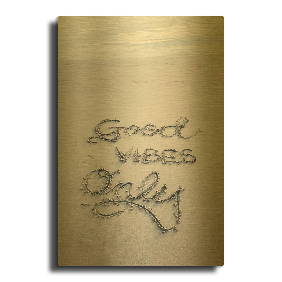 'Only Good Vibes' By Incado Gold Metal Wall Art