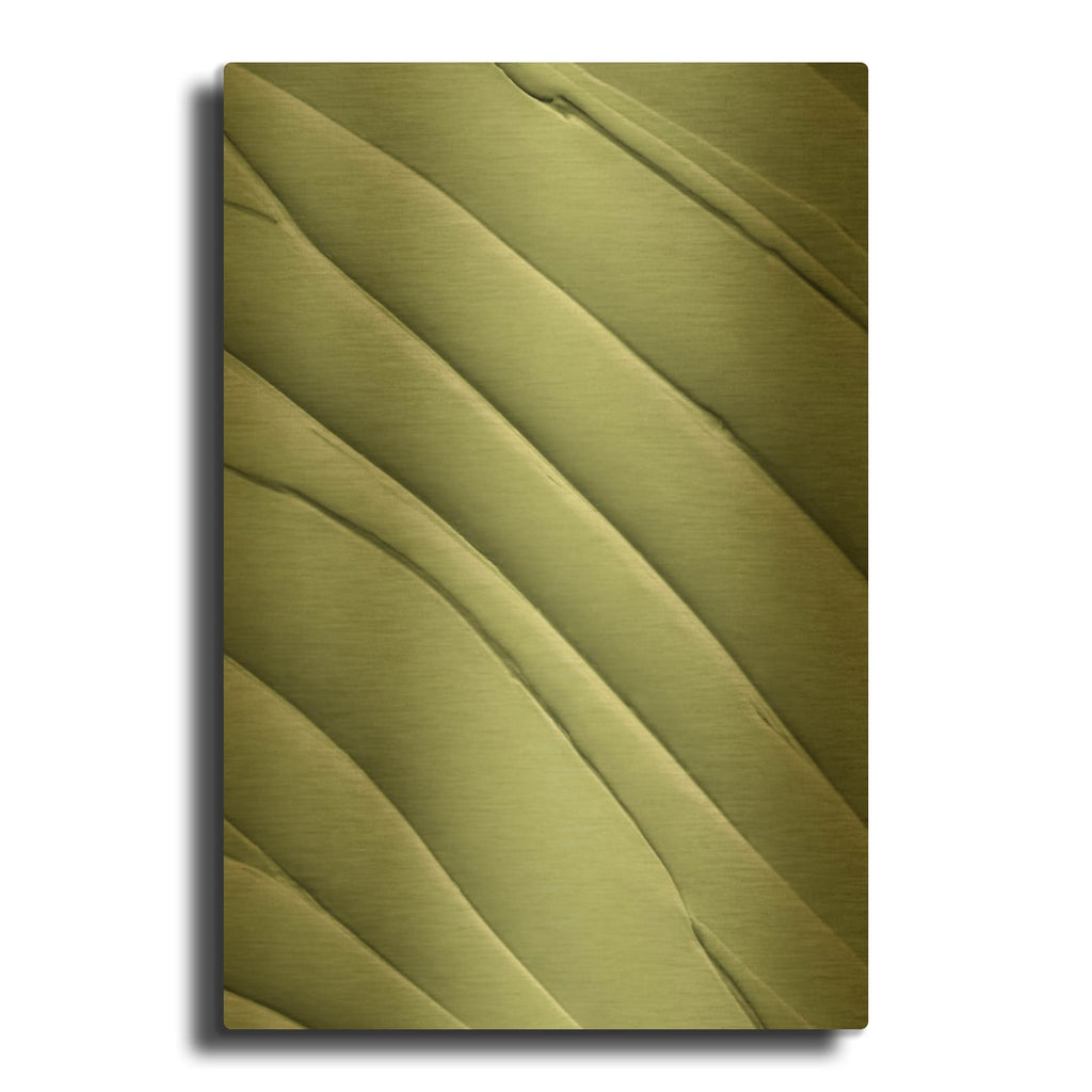 'Sage Leaves' By Incado Gold Metal Wall Art