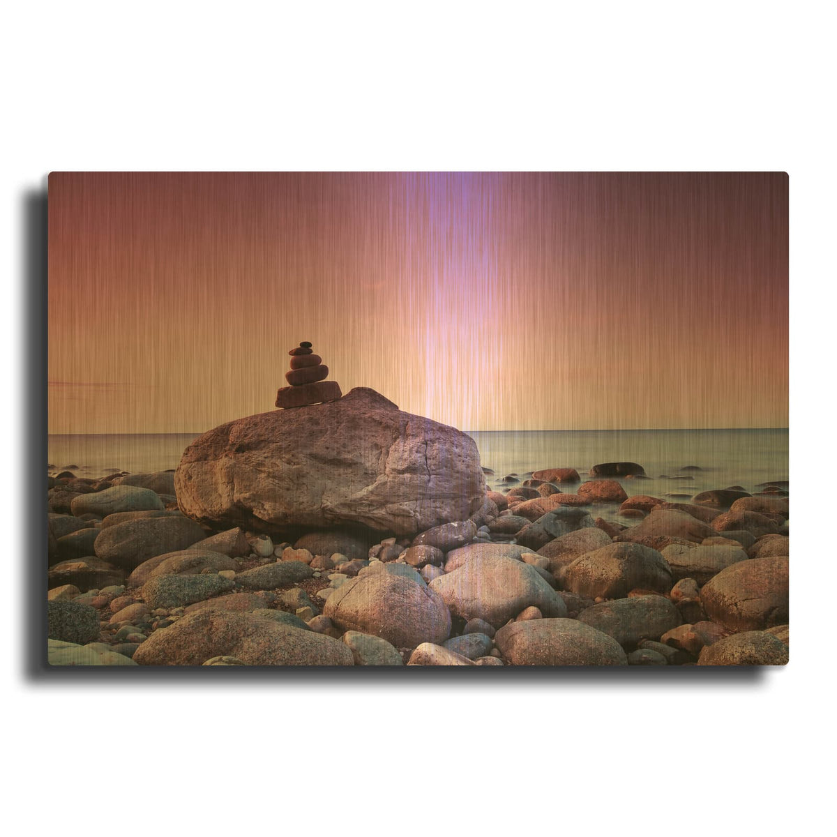 'Serene Sky' By Incado Gold Metal Wall Art