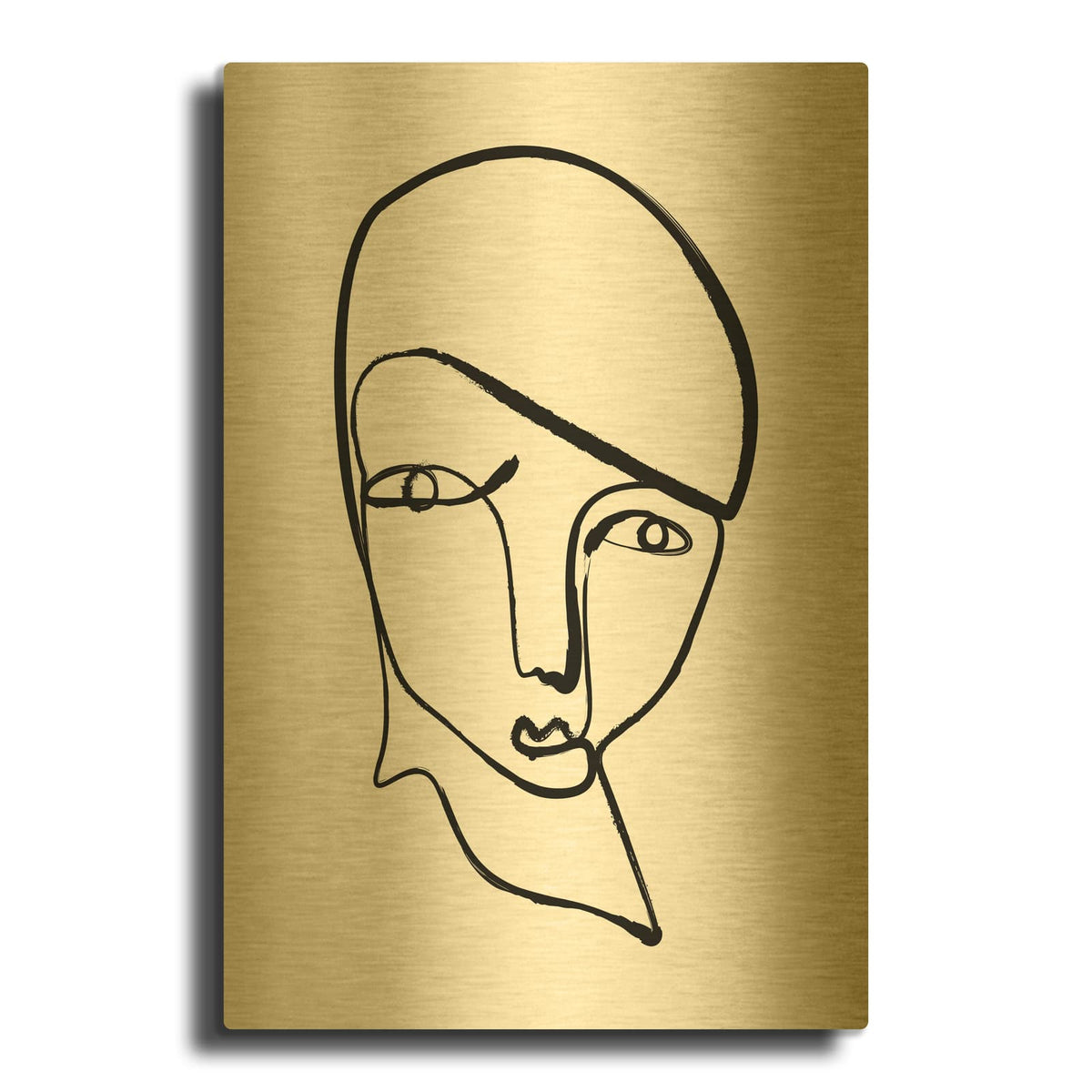 'Silhouette 2' By Incado Gold Metal Wall Art