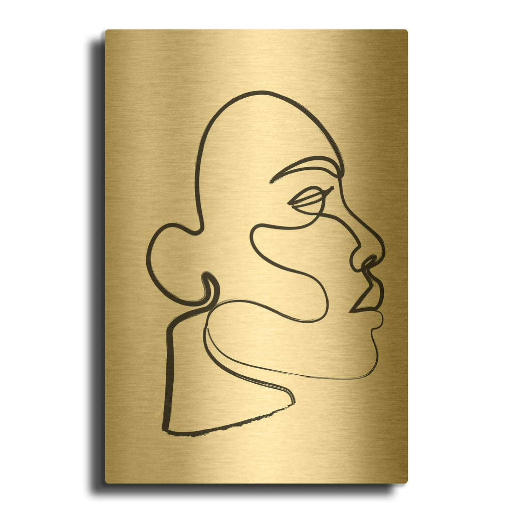 'Silhouette3' By Incado Gold Metal Wall Art