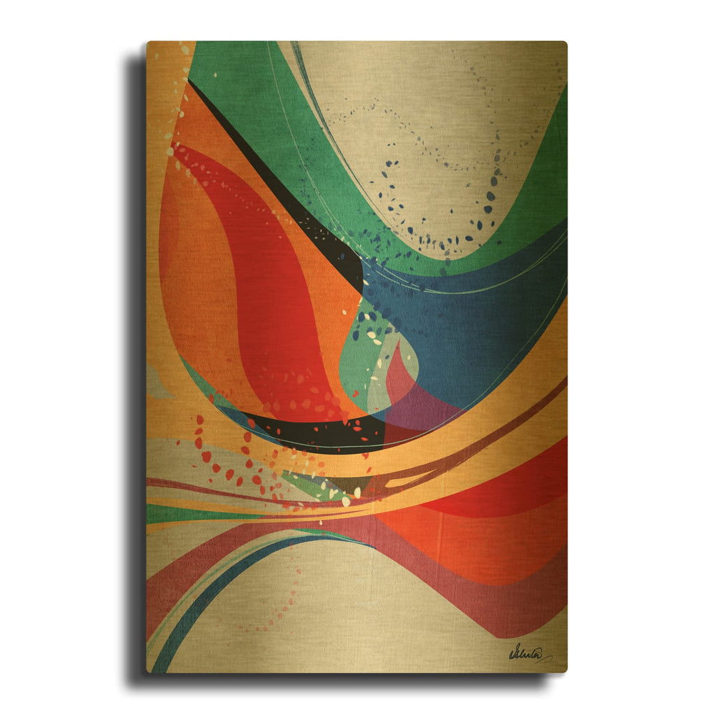 'Heat Wave' By Ishita Banerjee Gold Metal Wall Art