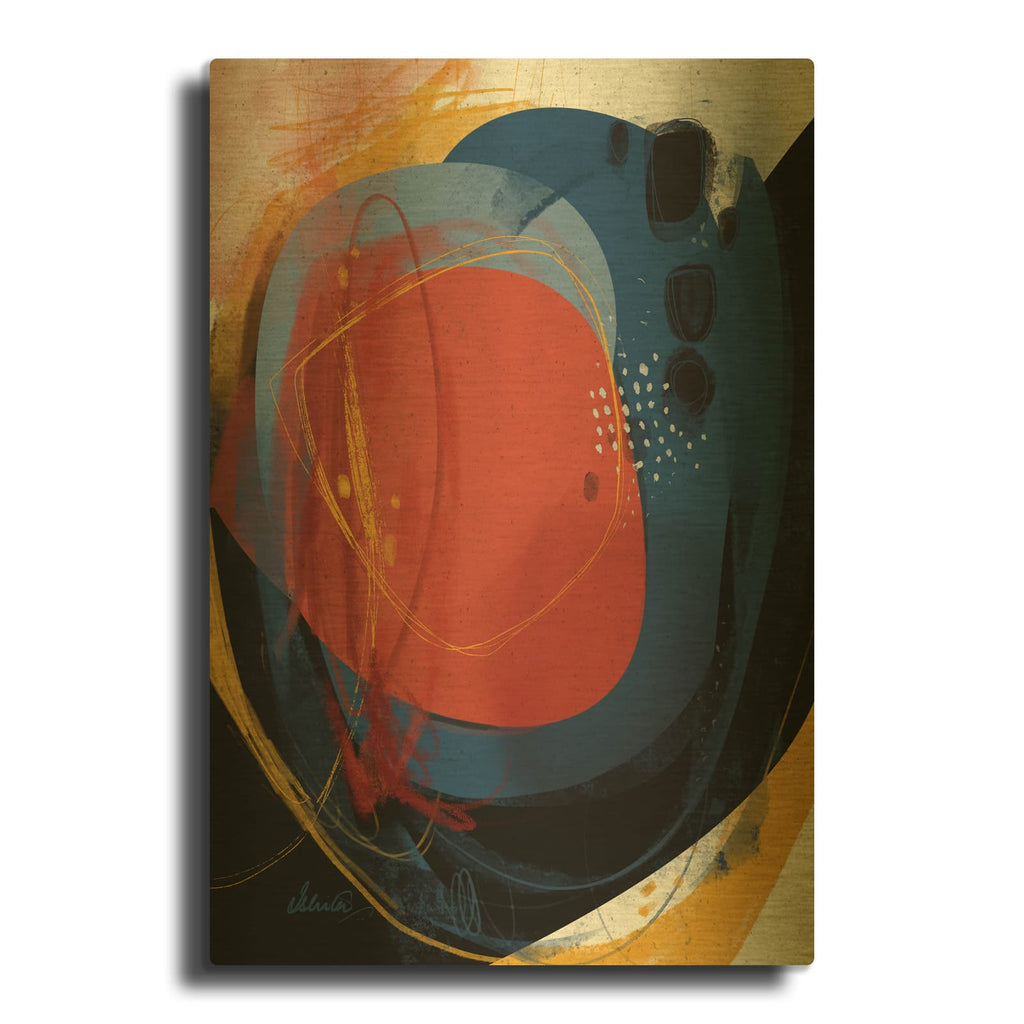 'Heat' By Ishita Banerjee Gold Metal Wall Art