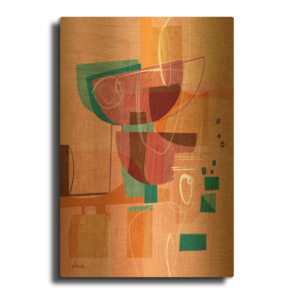 'Songs Of Earth' By Ishita Banerjee Gold Metal Wall Art