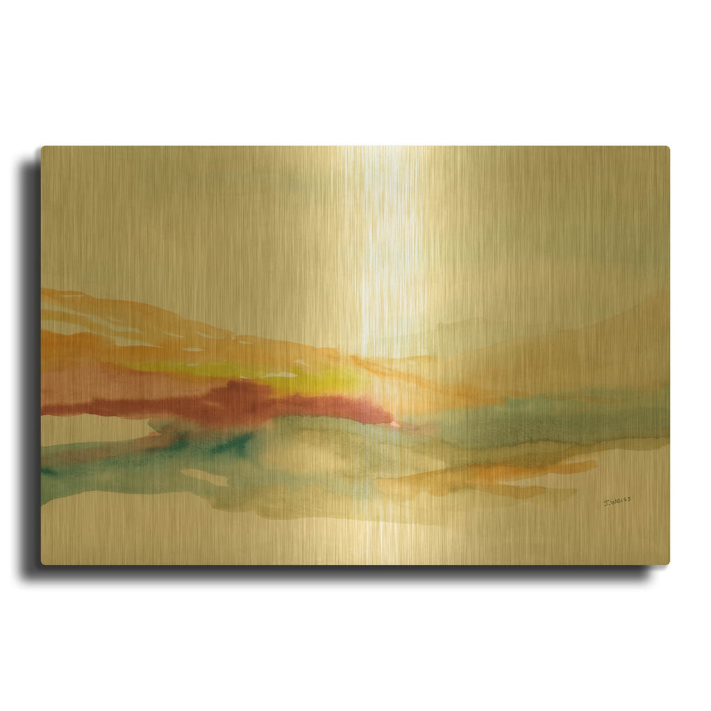 'Land Contours No. 4' By Jan Weiss Gold Metal Wall Art