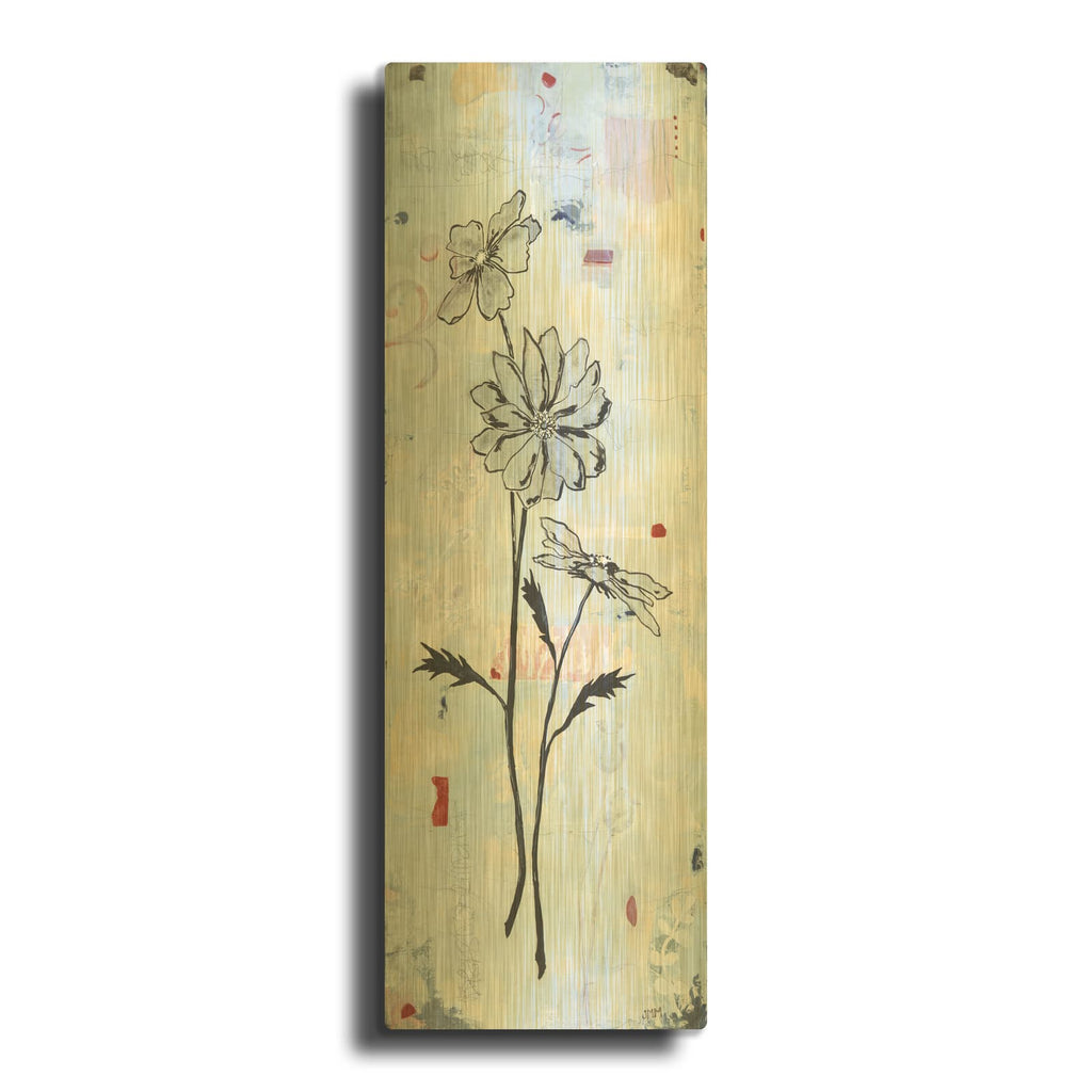 'Flowers No. 3' By Jodi Major Gold Metal Wall Art