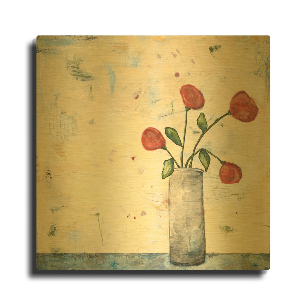 'From The Garden' By Jodi Major Gold Metal Wall Art