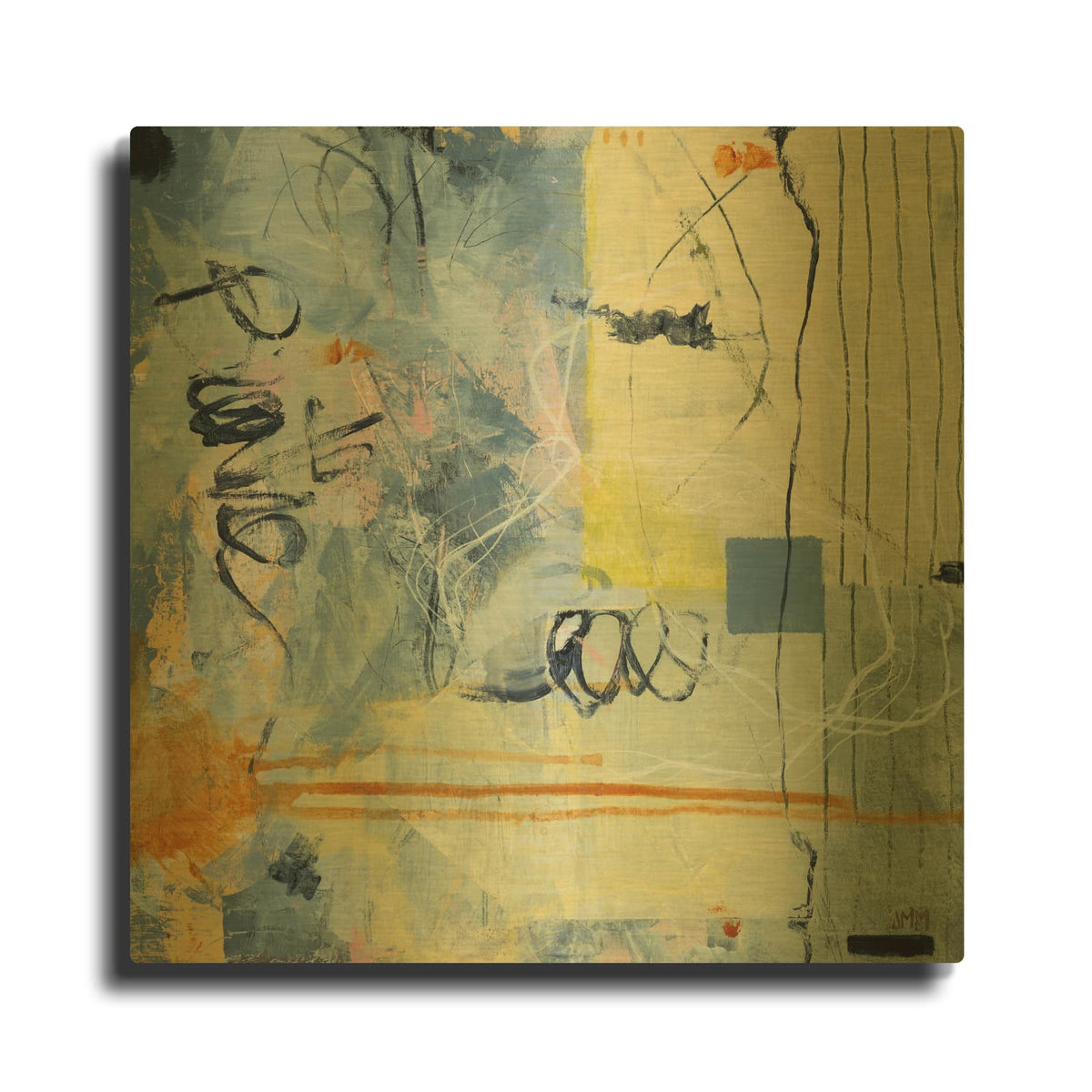 'Remember To Breathe' By Jodi Major Gold Metal Wall Art