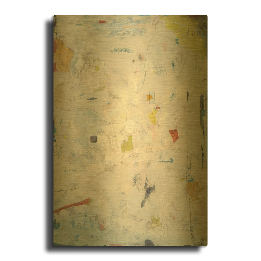 'Thought Process' By Jodi Major Gold Metal Wall Art