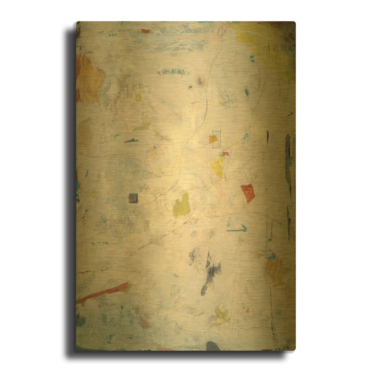'Thought Process' By Jodi Major Gold Metal Wall Art