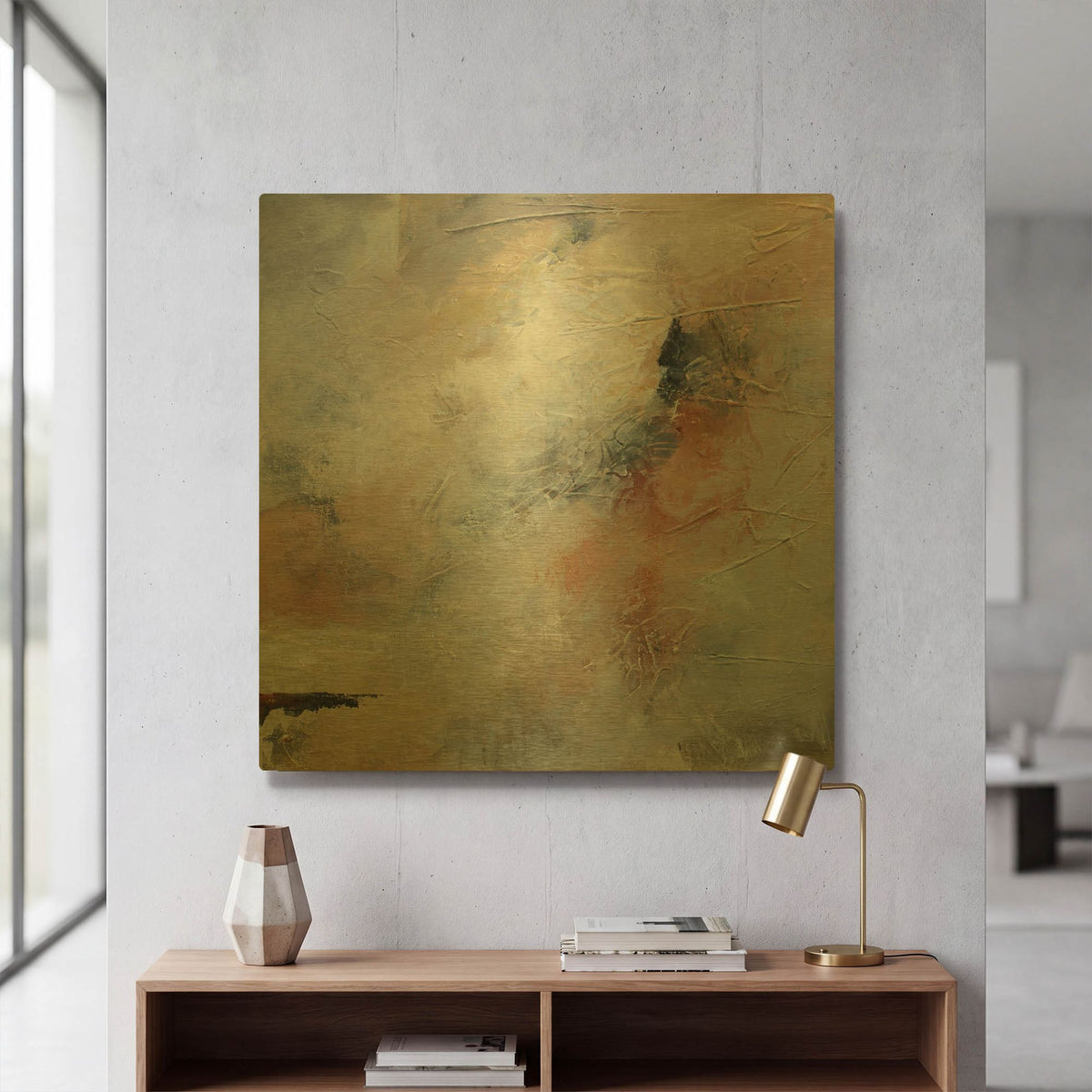'Contemporary Expression' By Karen Hale Gold Metal Wall Art