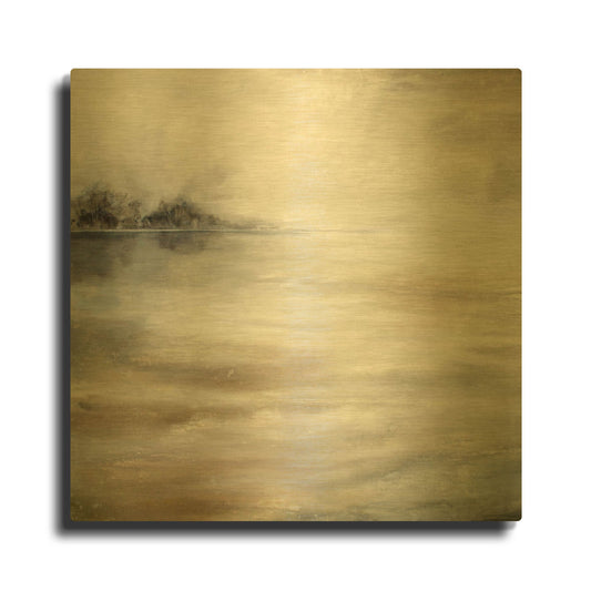 'Morning Mist' By Karen Hale Gold Metal Wall Art