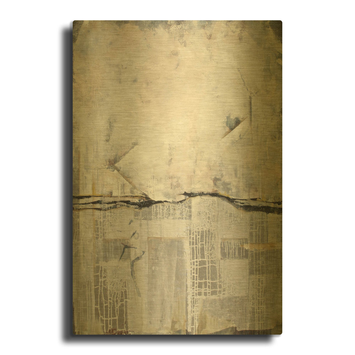 'Neutral Ground' By Karen Hale Gold Metal Wall Art
