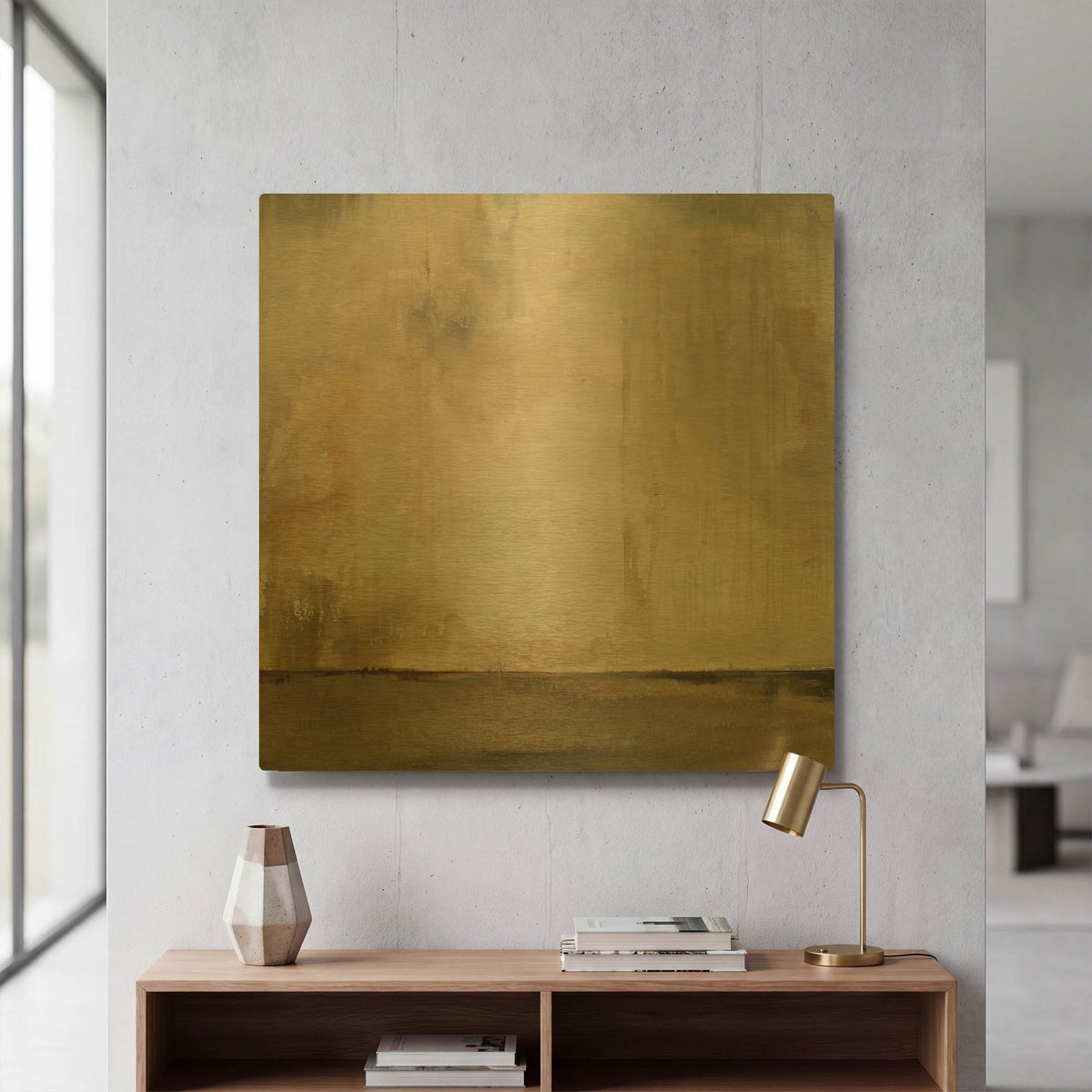 'The Space Of Dreams' By Karen Hale Gold Metal Wall Art