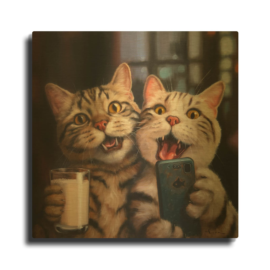'Happy Hour' By Lucia Heffernan Gold Metal Wall Art