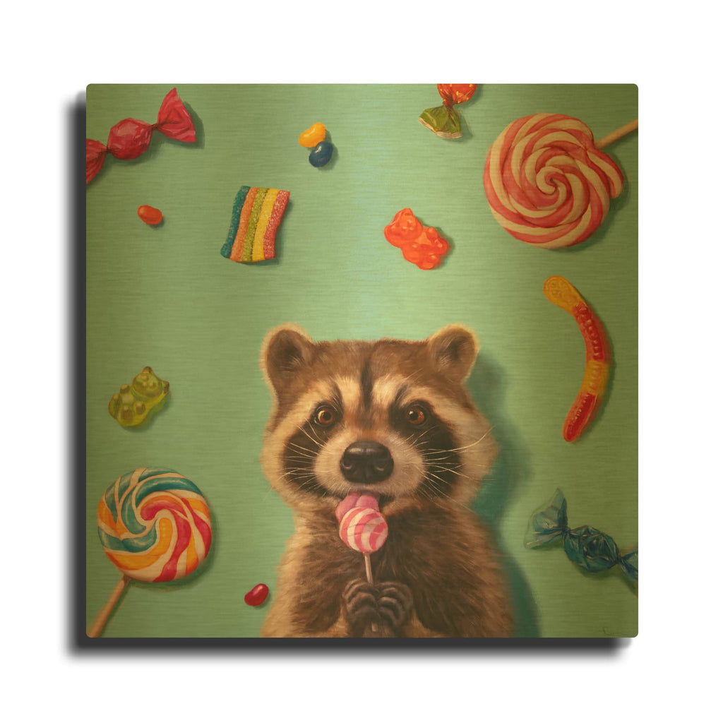 'Sweet Tooth' By Lucia Heffernan Gold Metal Wall Art