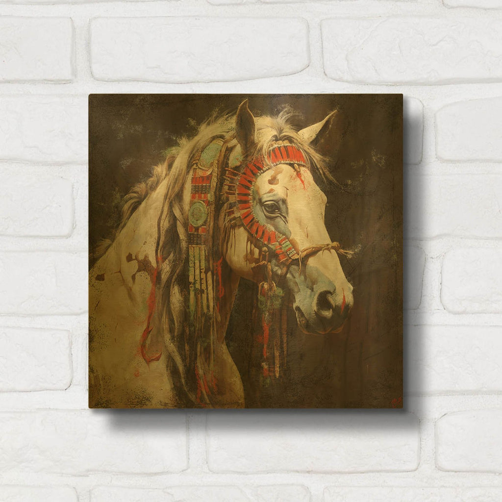 'War Horse No. 2' By Marta Wiley Gold Metal Wall Art