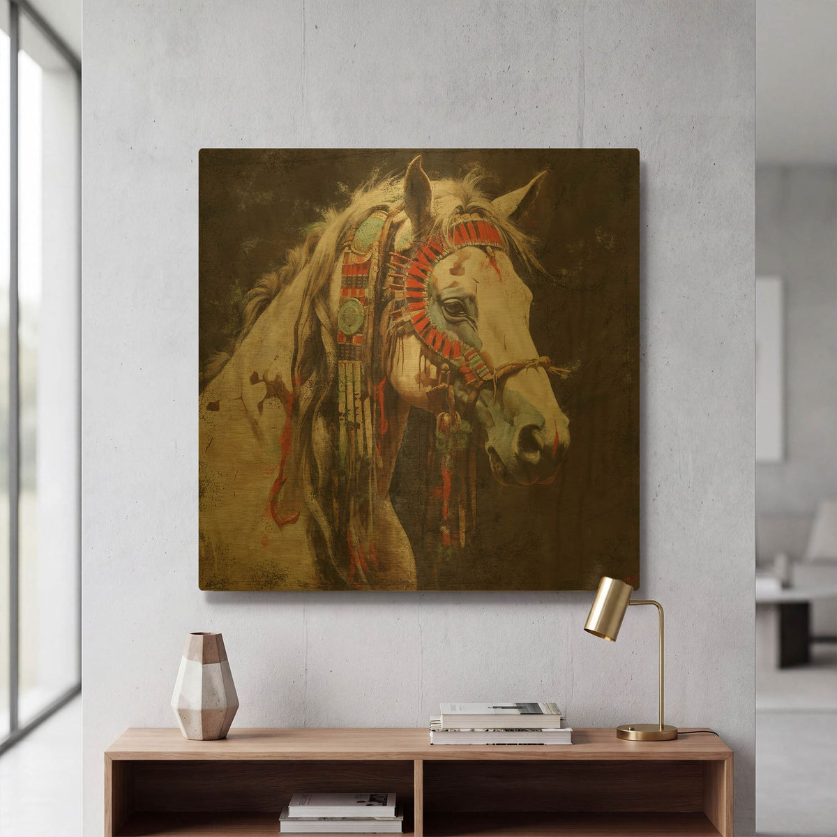 'War Horse No. 2' By Marta Wiley Gold Metal Wall Art
