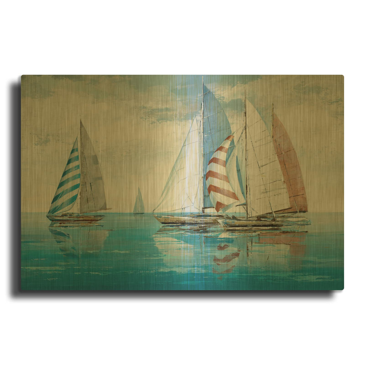 'Max Maxx-sailing Day 2' By Max Maxx Gold Metal Wall Art