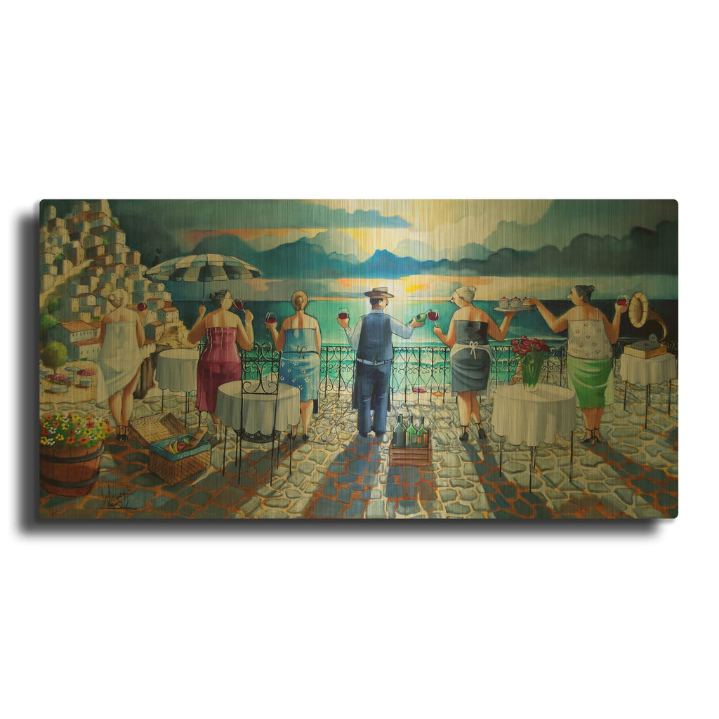 'After The Shift' By Ronald West Gold Metal Wall Art