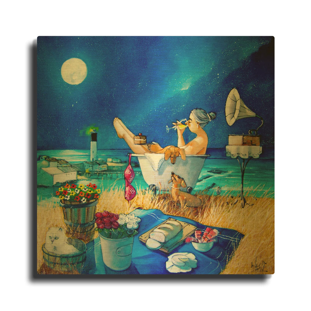 'Just Perfect at Vlees Bay' By Ronald West Gold Metal Wall Art