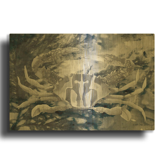 'Ocean Collection 5' By Stellar Design Studio Gold Metal Wall Art