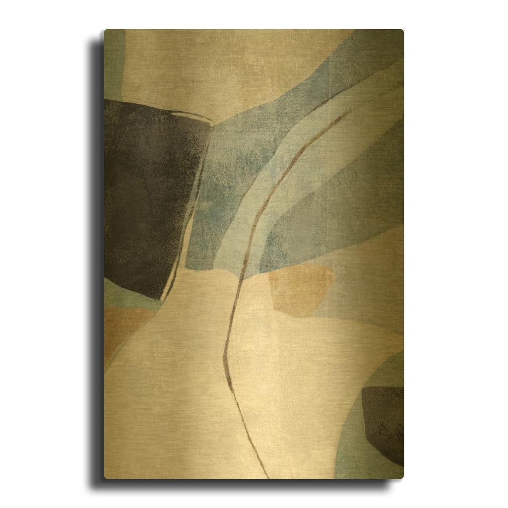 'Blue Canyon 2' By Suzanne Nicoll Gold Metal Wall Art