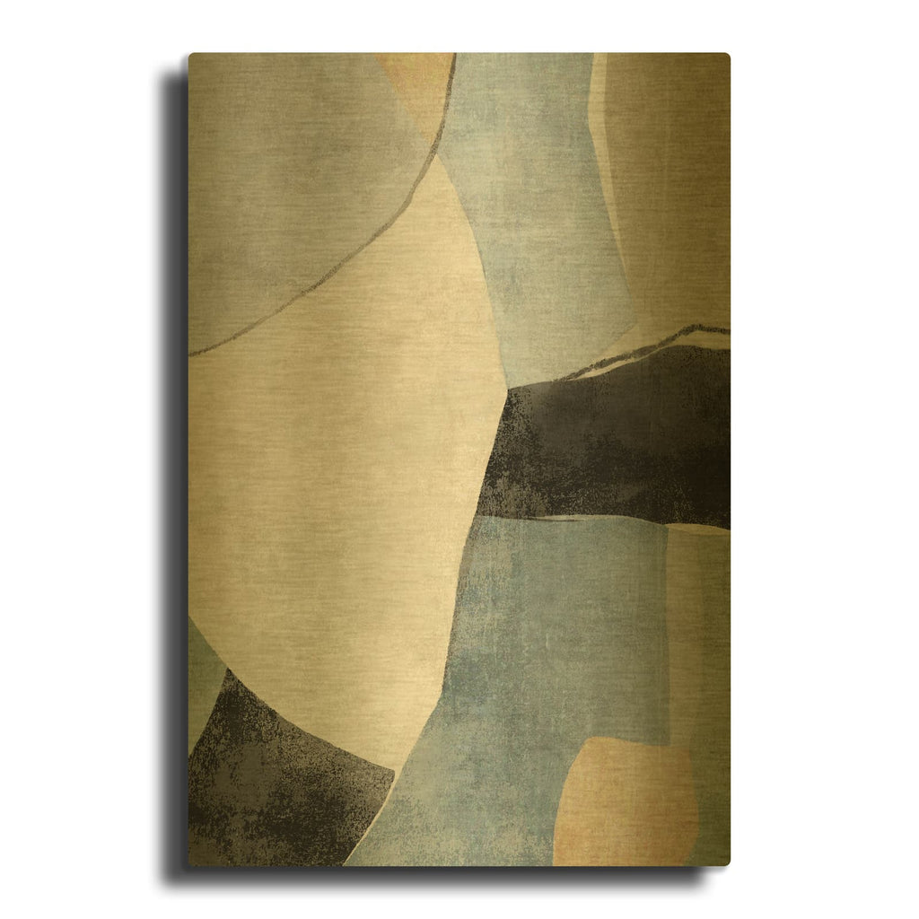 'Blue Canyon 3' By Suzanne Nicoll Gold Metal Wall Art