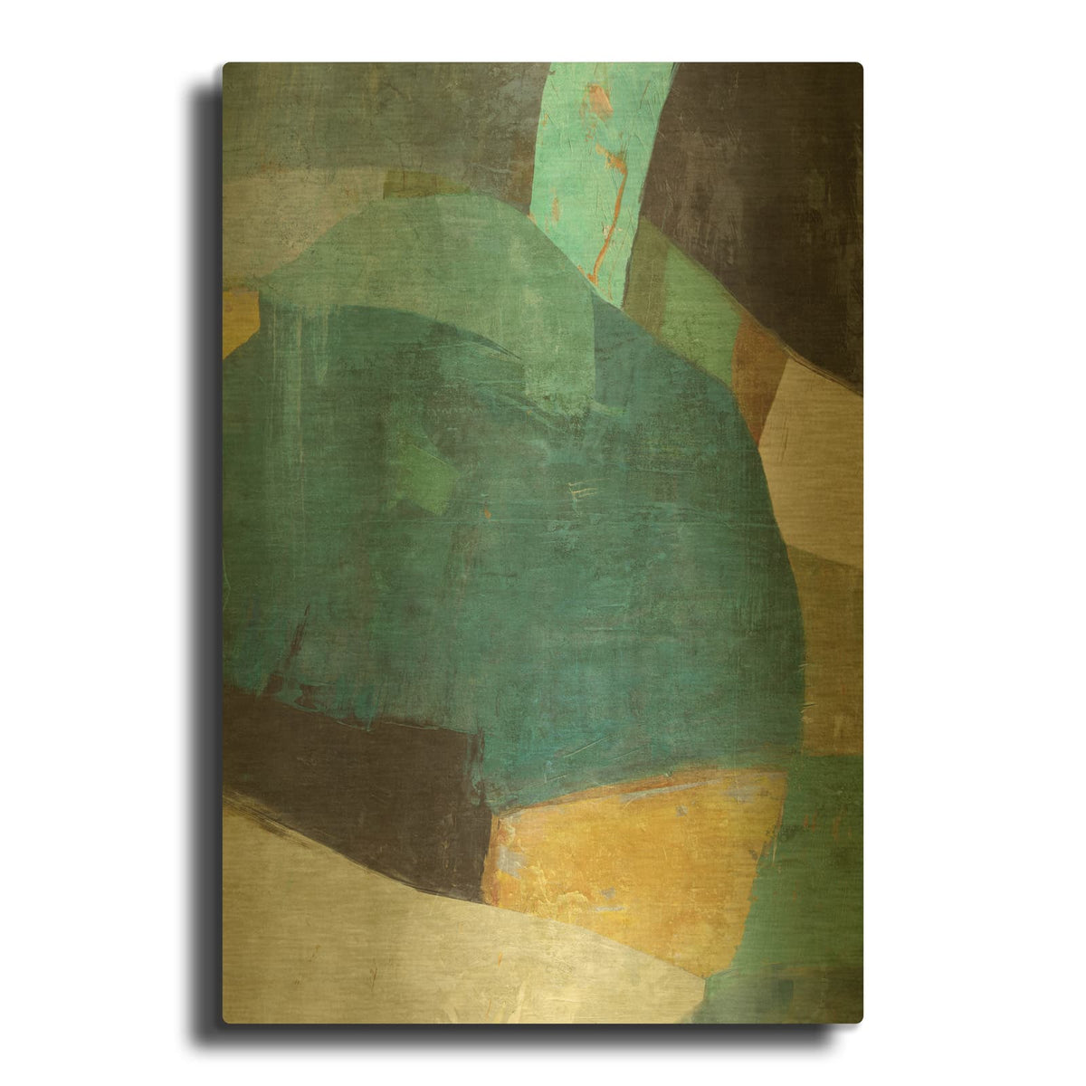 'Boulder Field 2' By Suzanne Nicoll Gold Metal Wall Art