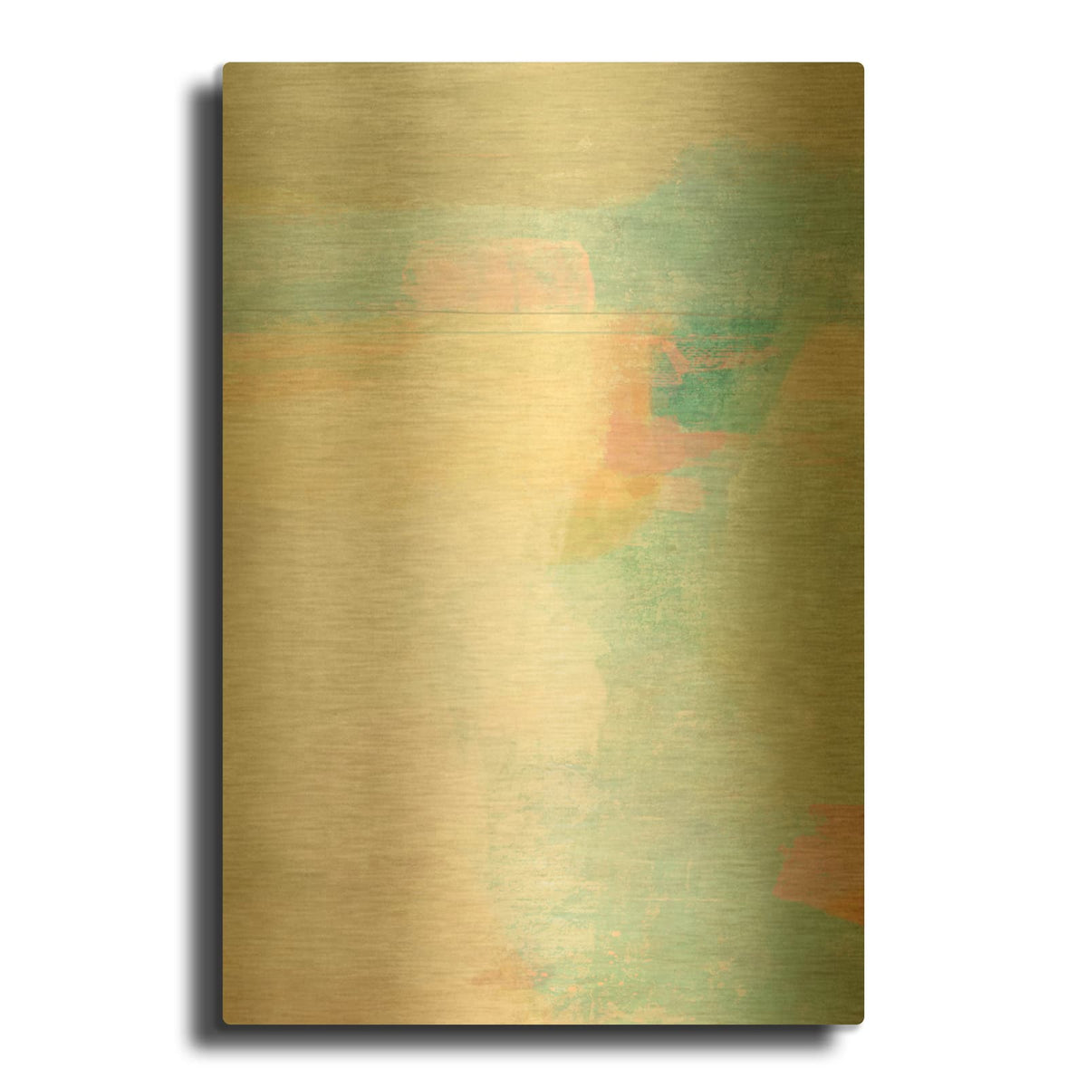 'Orange Sweep 2' By Suzanne Nicoll Gold Metal Wall Art