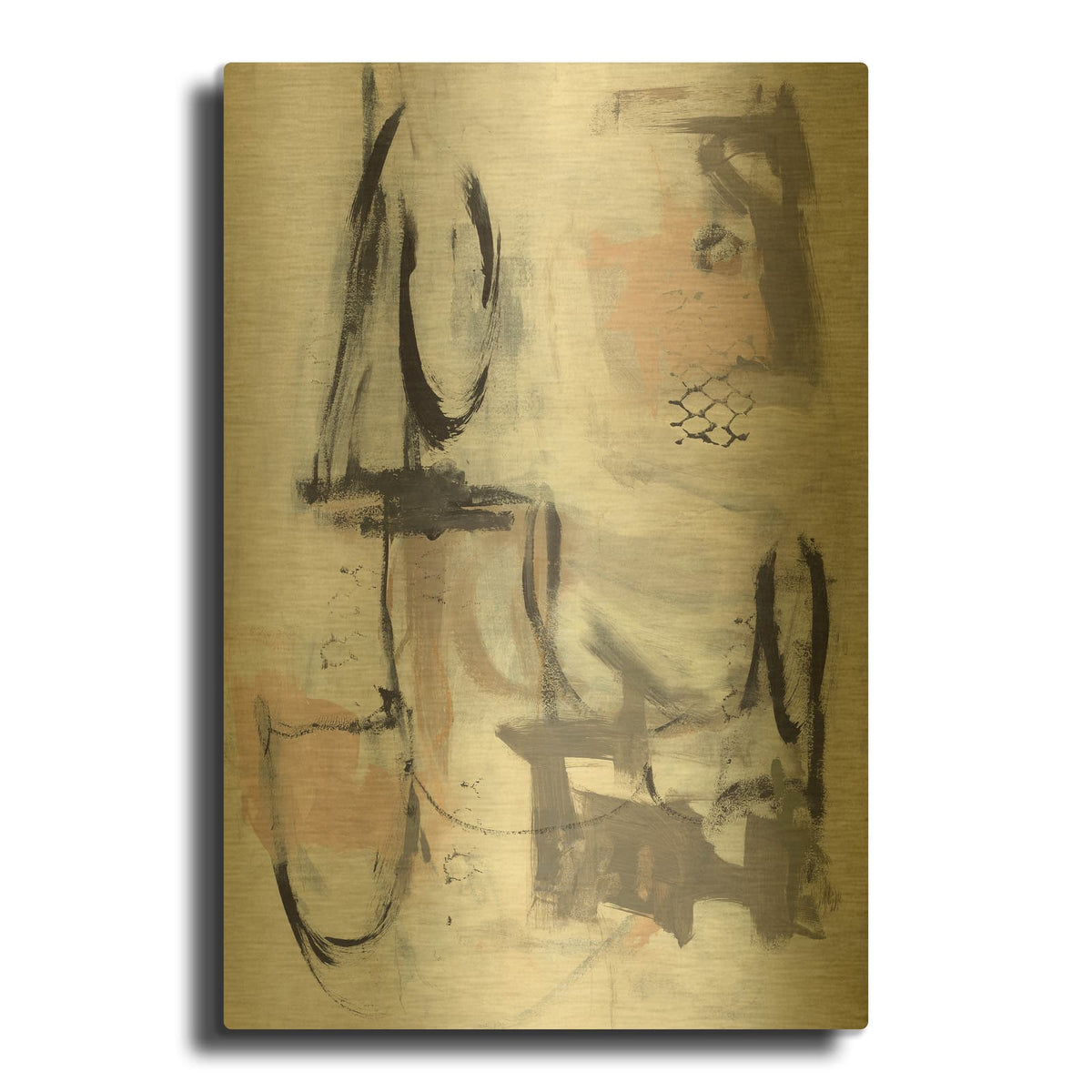 'Gut Feeling' By Valerie Corvin Gold Metal Wall Art
