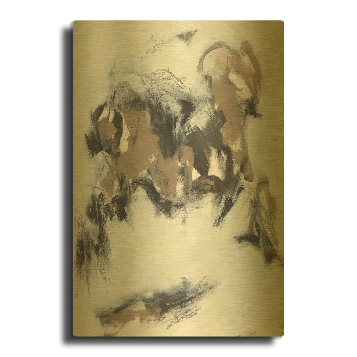 'Latte Love' By Valerie Corvin Gold Metal Wall Art