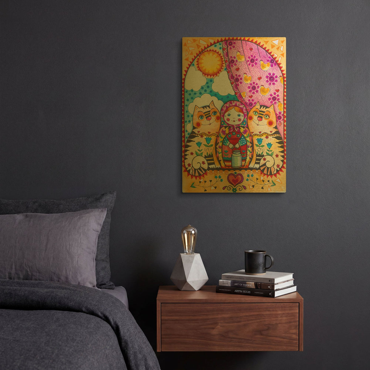 'Sunny Days' By Oxana Zaika Gold Metal Wall Art