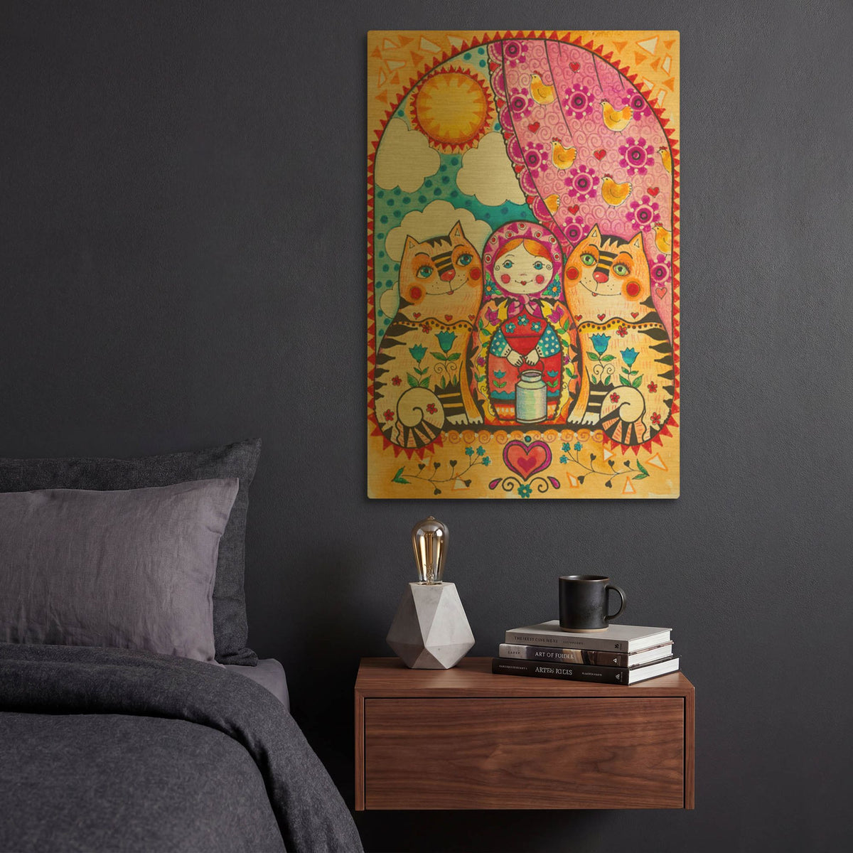 'Sunny Days' By Oxana Zaika Gold Metal Wall Art
