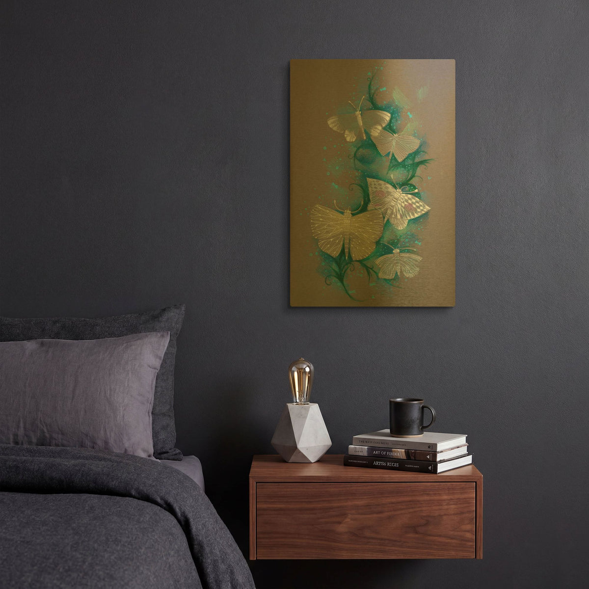 'Butterflies' By Oxana Zaika Gold Metal Wall Art