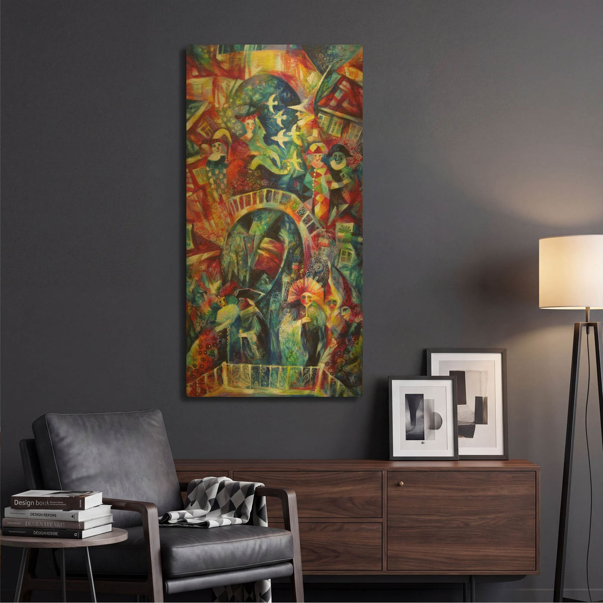 'Carnaval 1' By Oxana Zaika Gold Metal Wall Art